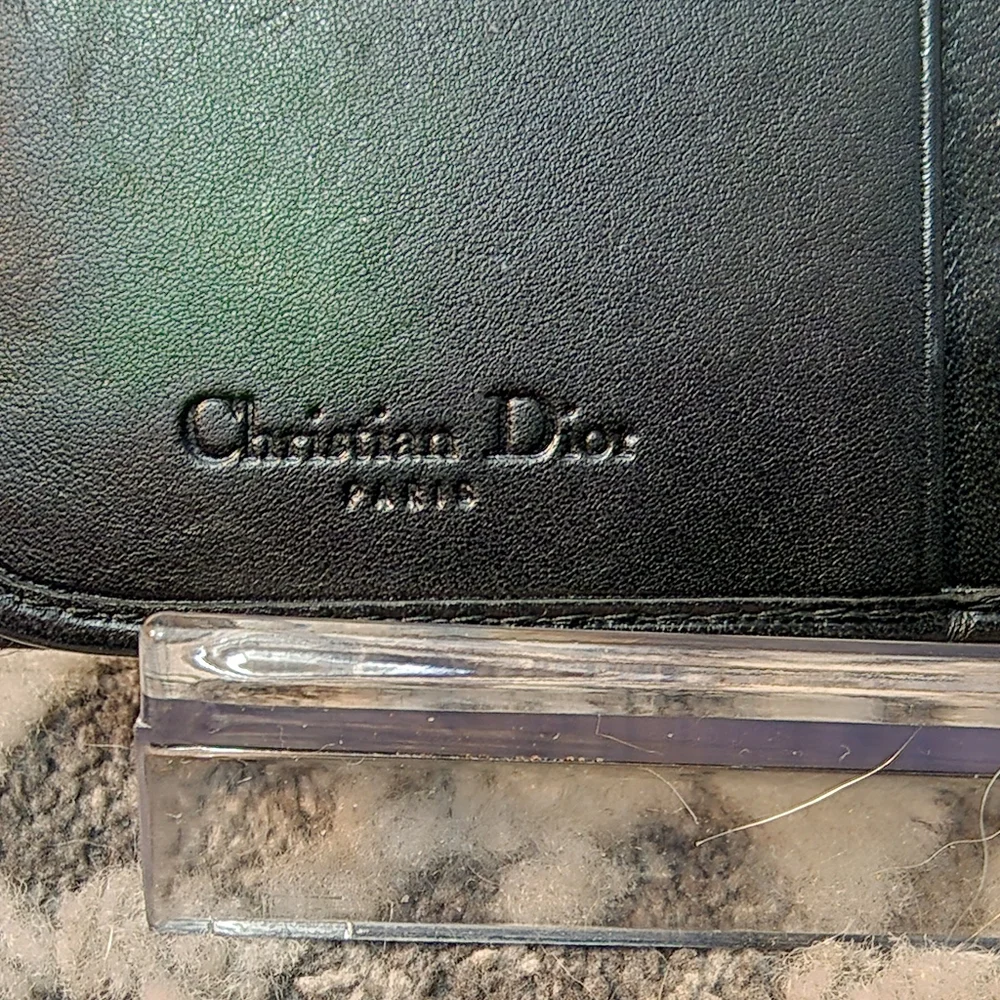 Dior Saddle Long Wallet - Black Leather